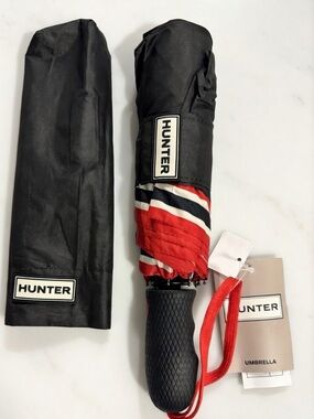 NEW HUNTER Regular Size Umbrella Black Automatic Retractable Carry